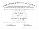 Bachelor of Adequacy Degree